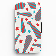Tie And Stars Pattern Flip / Wallet Phone Case 1