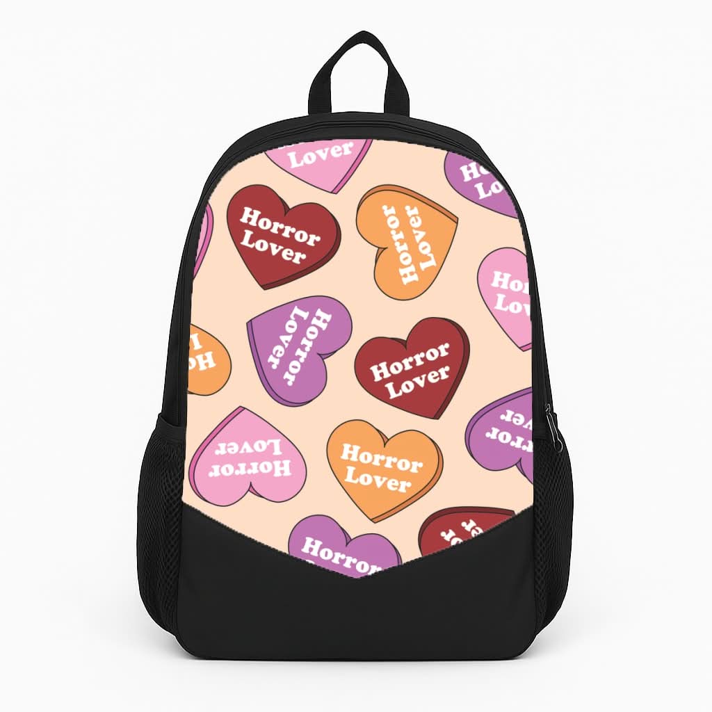 Horror Lover Hearts Pattern Backpack
