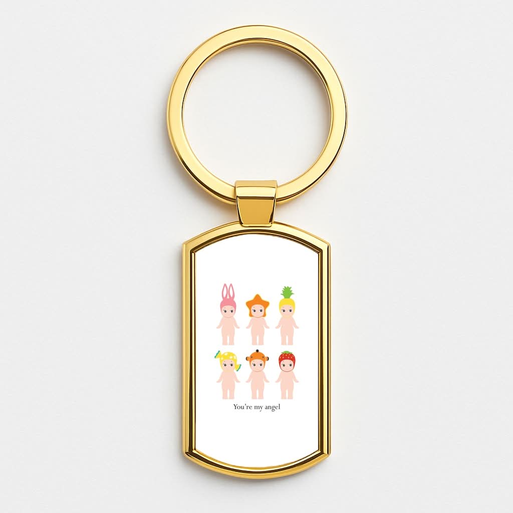 You're My Angel Gold Keyring