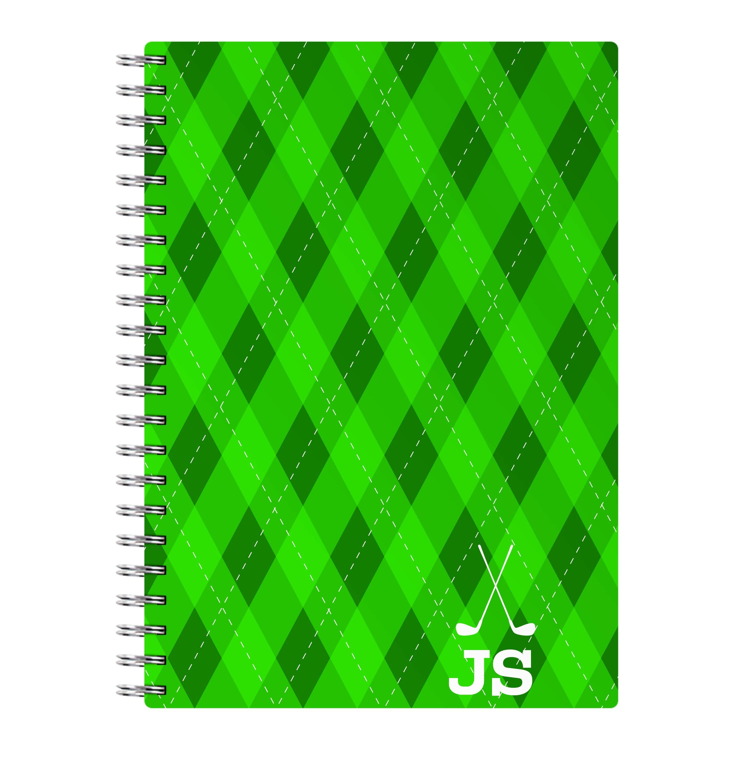 Personalised Golf Pattern Notebook