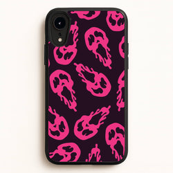 Trippy Ghost Face Pattern iPhone XR Case