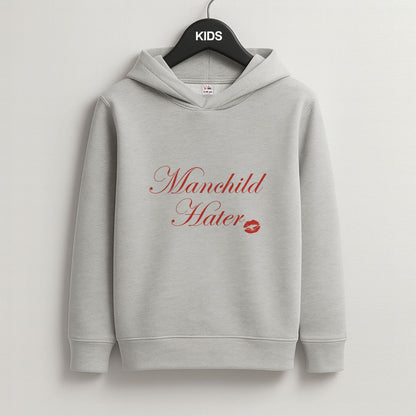 Manchild Hater Grey Kids Hoodie