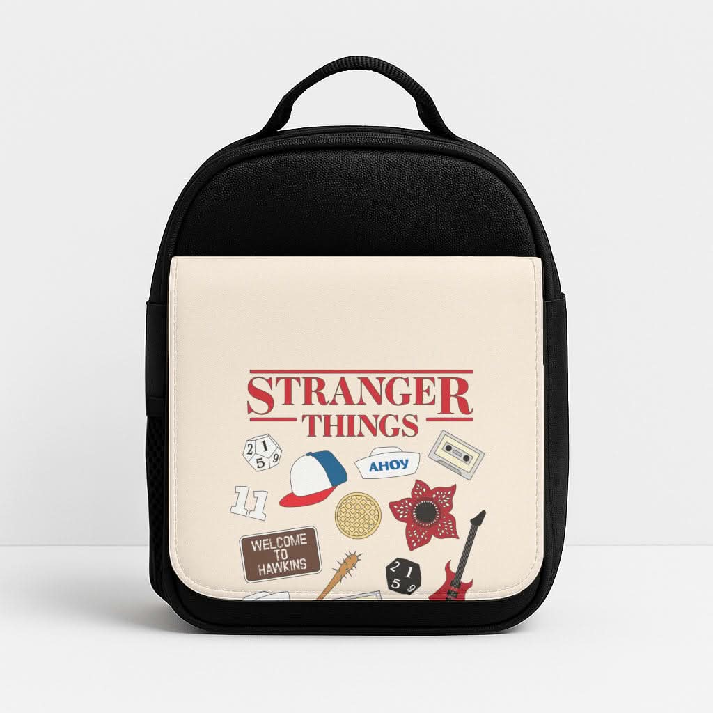 Stranger Things Cartoon Icons Insulated Lunch Bag