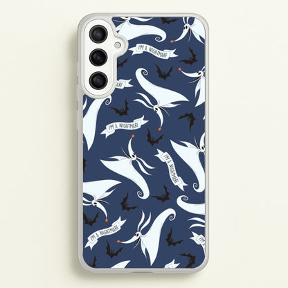 Skeleton Dog And Bats Pattern Galaxy A36 Case