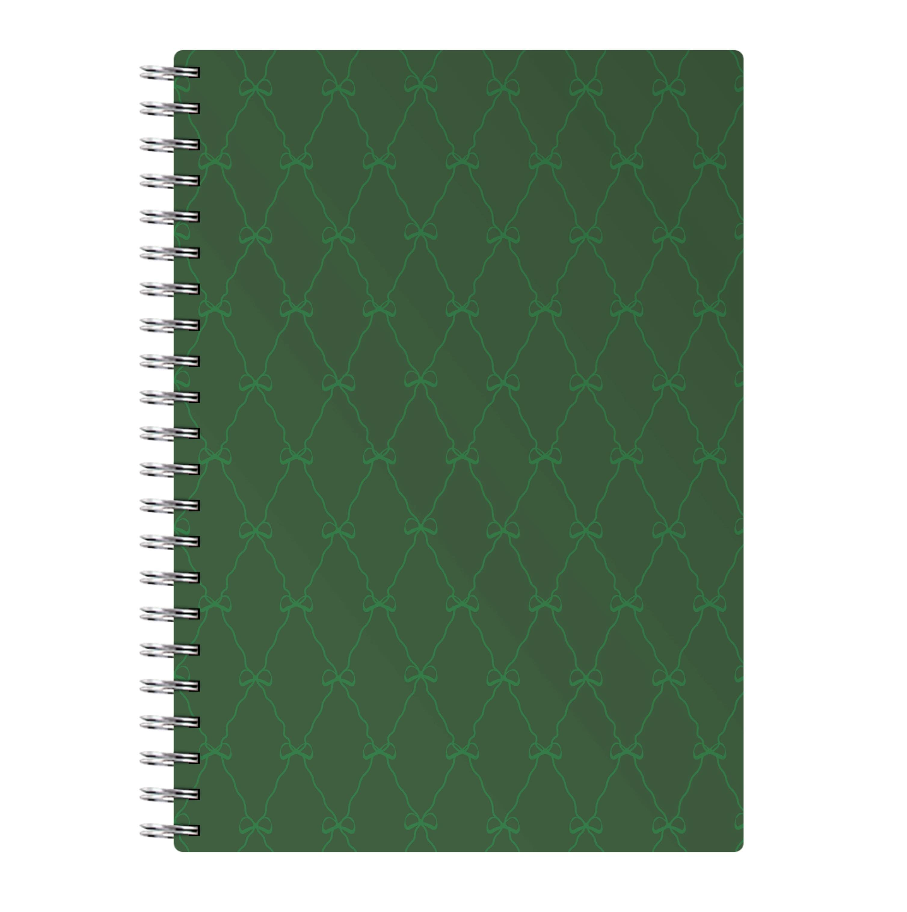 Green Bow Pattern Notebook