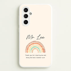 Biege Personalised Teacher Rainbow  Galaxy A14 Case