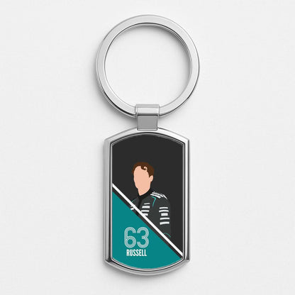 Russell 2026 Silver Metal Keyring