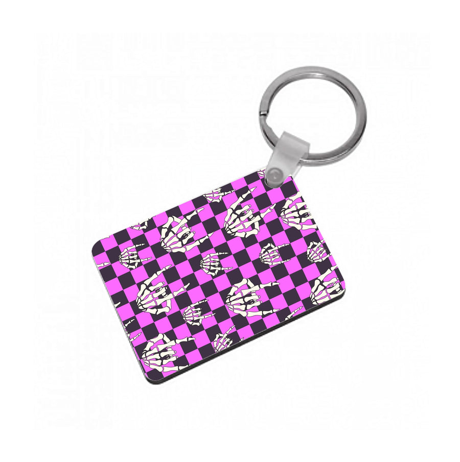 Rock On Skeleton Keyring