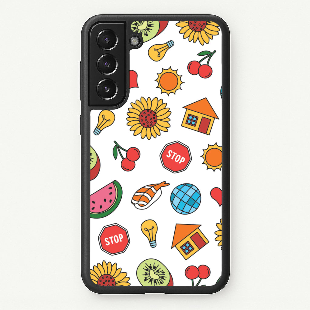 Harry Stickers Pattern Galaxy S22 Plus Case