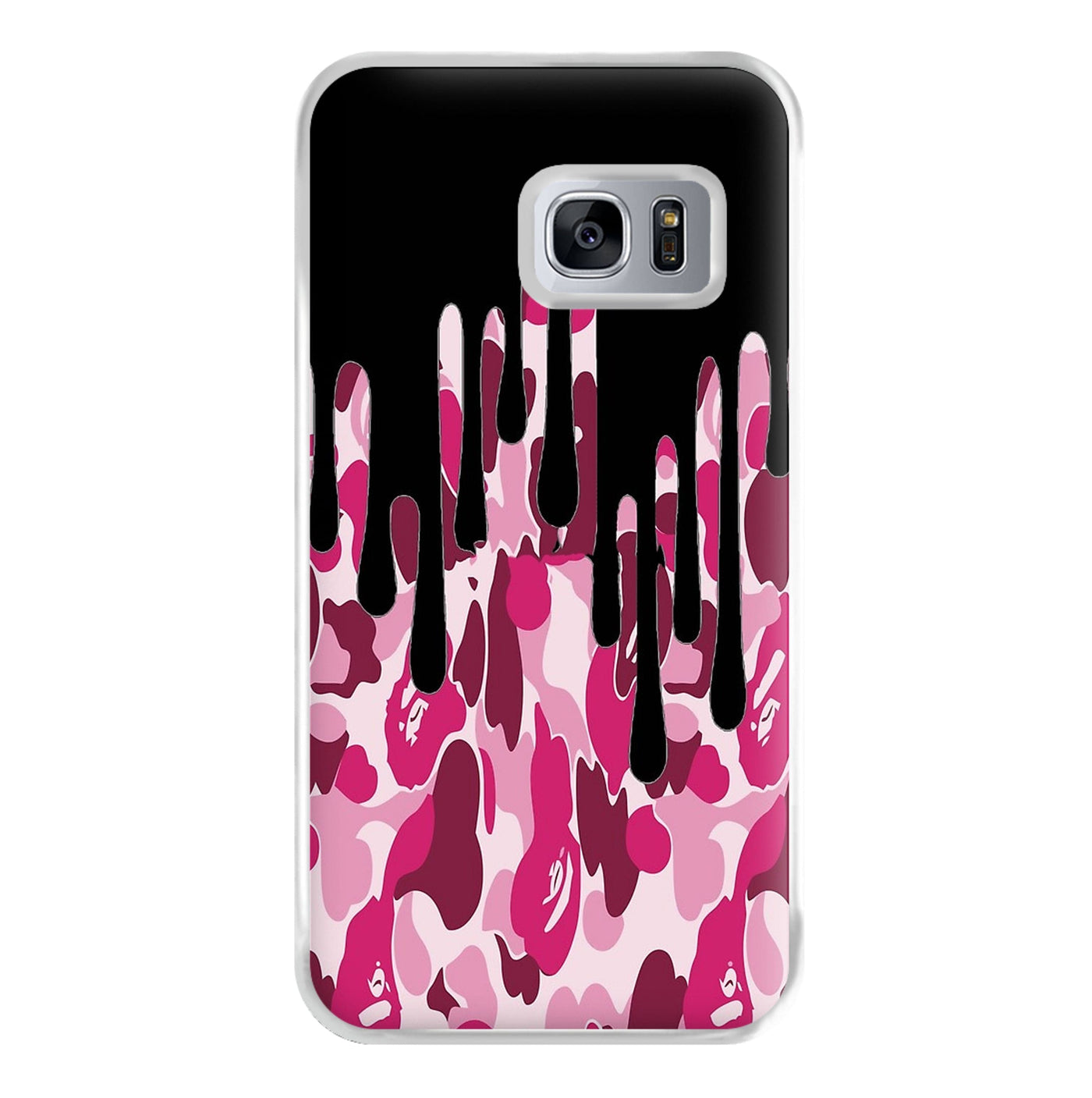 Kylie Jenner - Black & Pink Camo Dripping Cosmetics Phone Case