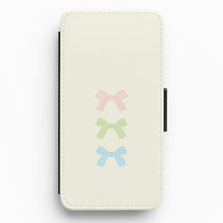 Gingham Tiered Ties Flip / Wallet Phone Case