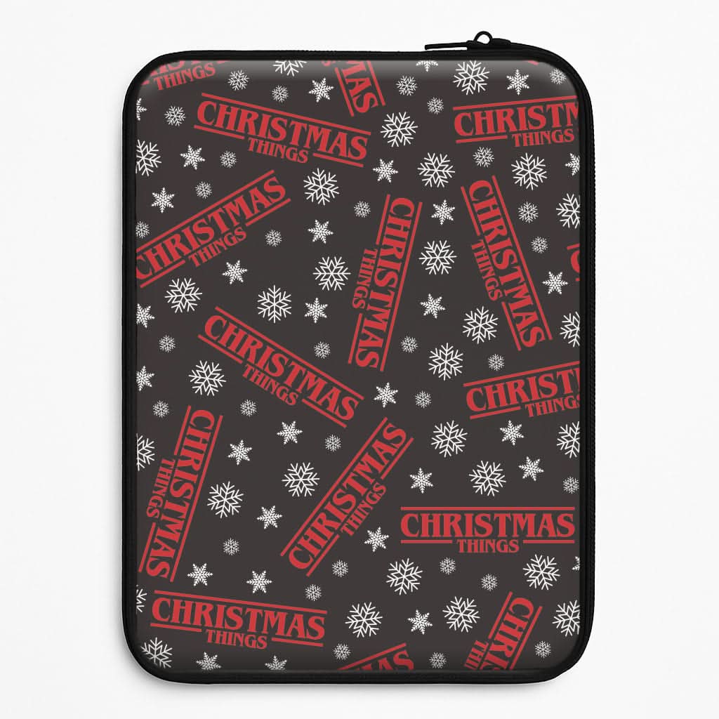 Christmas Things Snowflake Pattern Laptop Sleeve