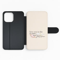 Love You To The Moon And Saturn Flip Phone Case