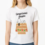 Cartoon Beagle Gingerbread House T-Shirt 3