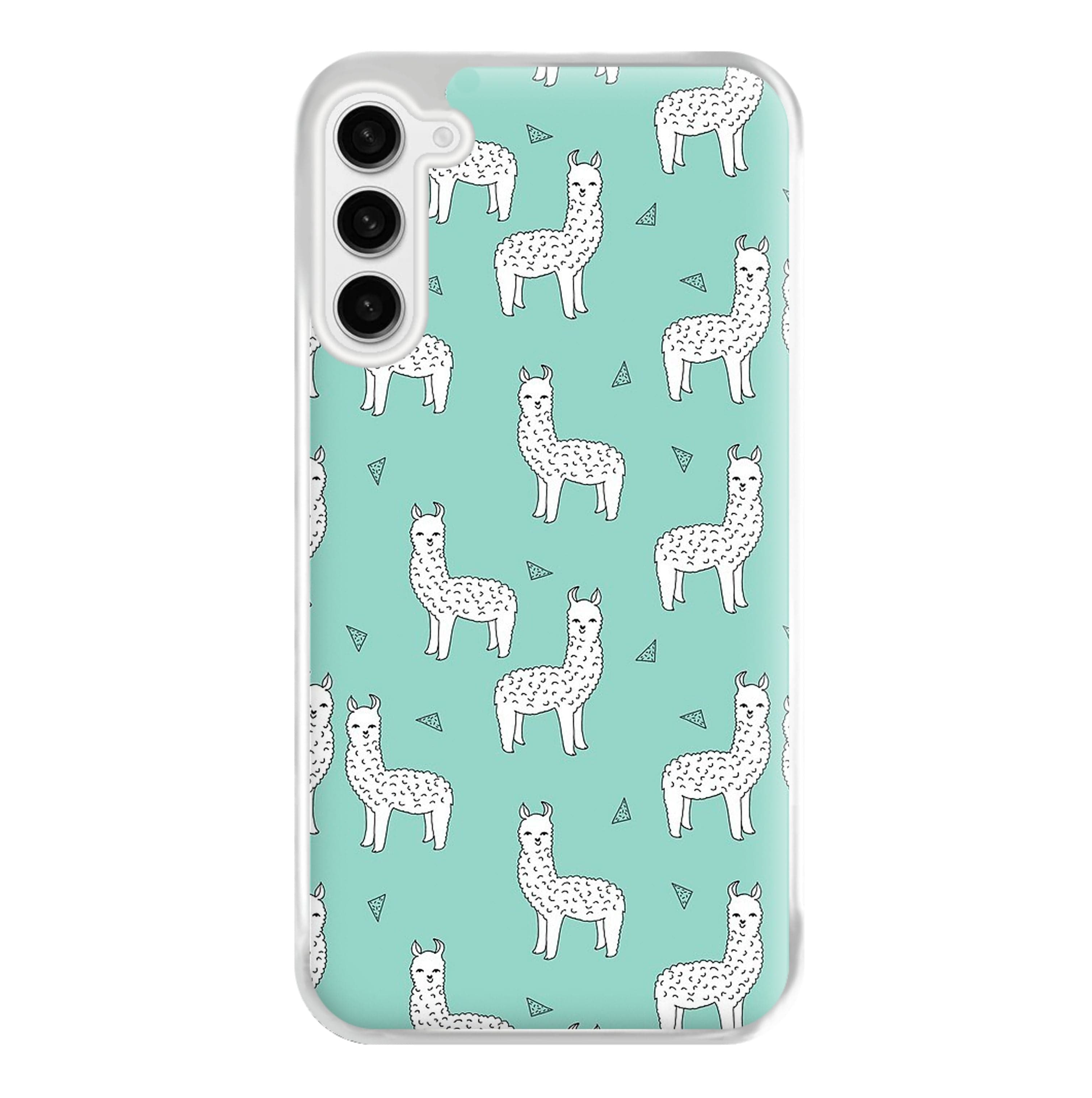 Mint Alpaca Pattern Phone Case