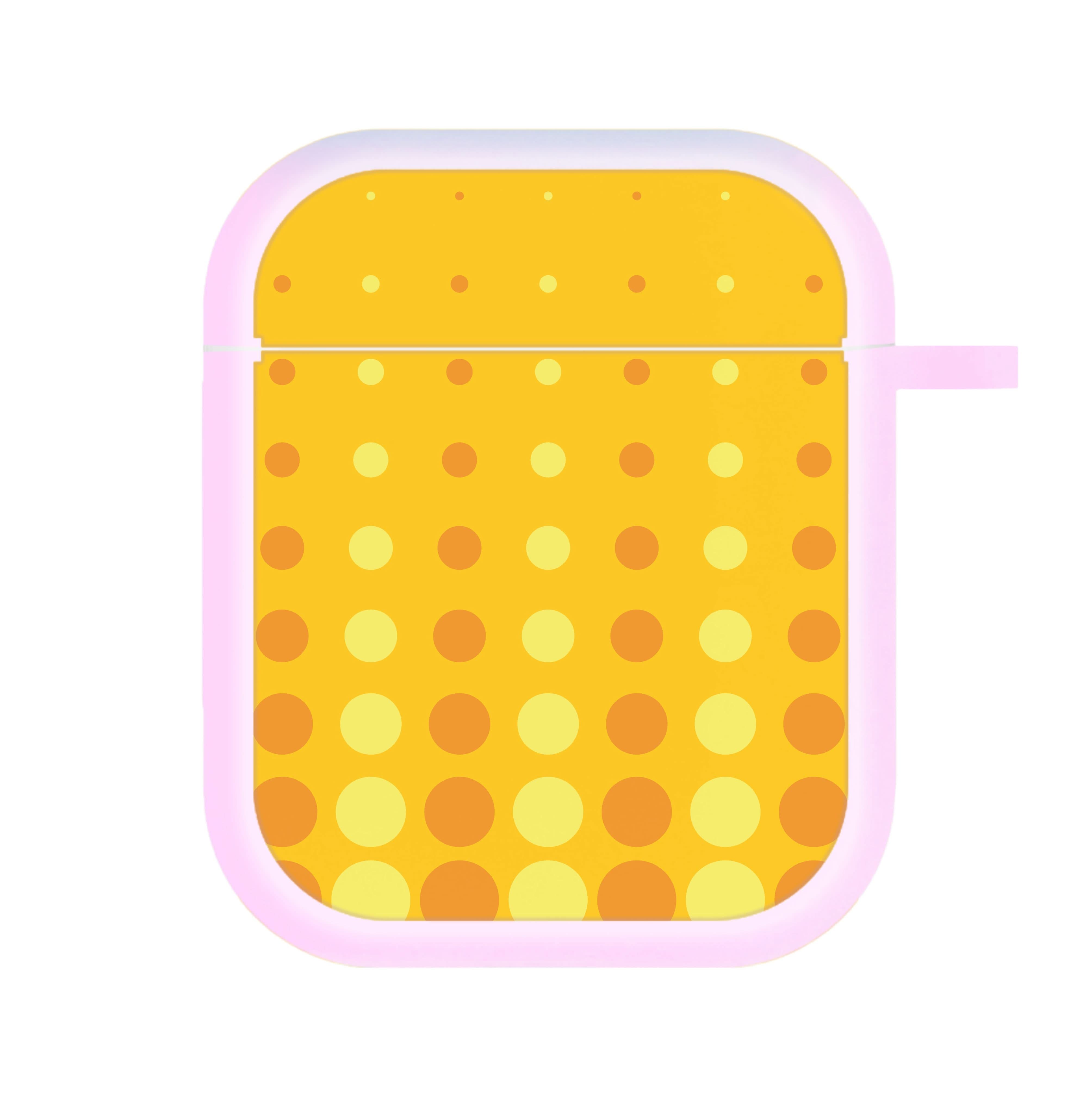 Yellow And Orange Dots Abstract Pattern AirPods Case