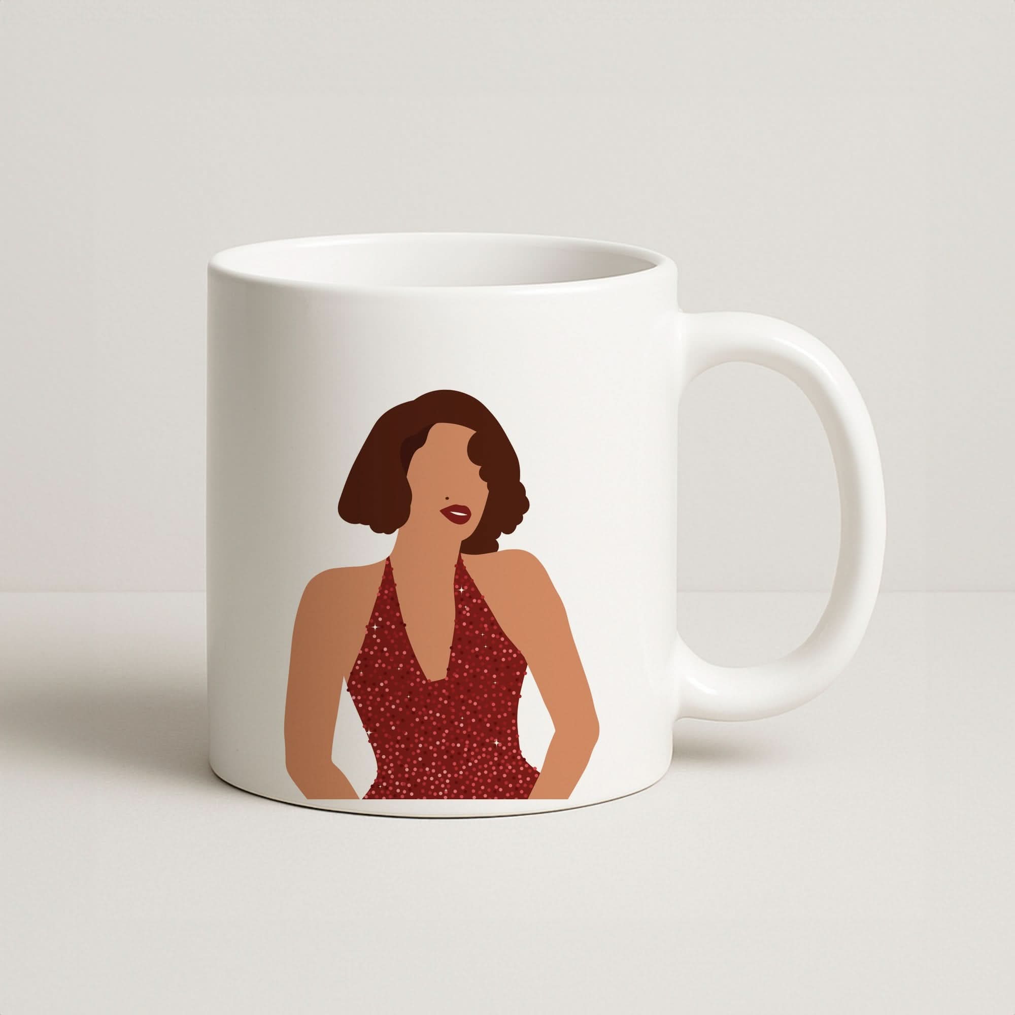 Red Sparkly Dress Coffee Mug