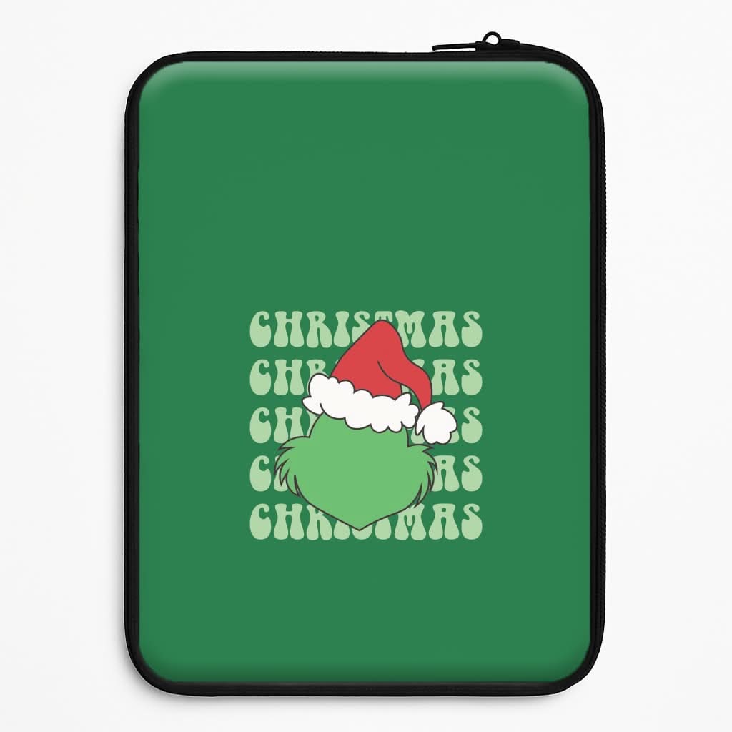 Green Creature Christmas Laptop Sleeve
