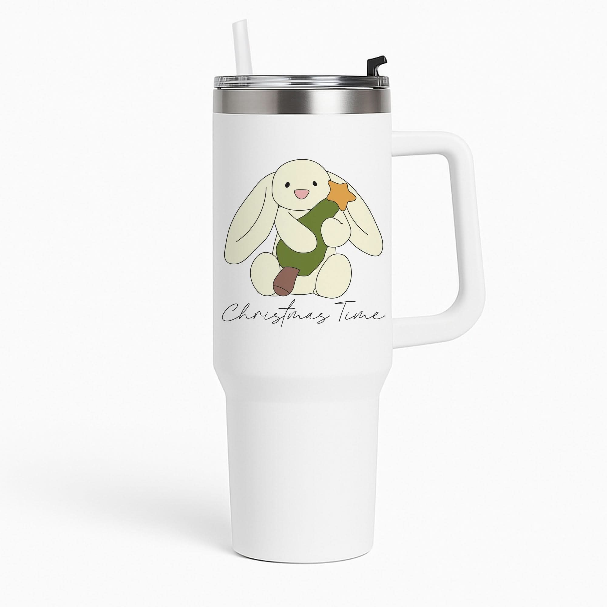 Christmas Bunny Stars Plush Tumbler