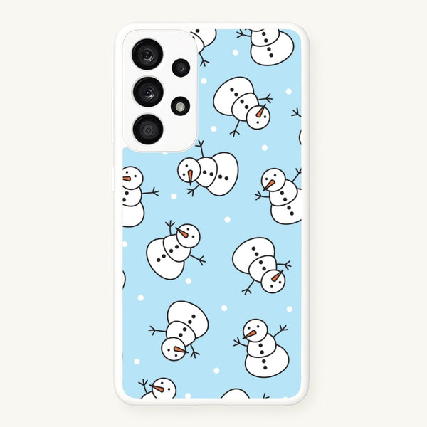 Cartoon Snowmen Pattern Galaxy A53 Case