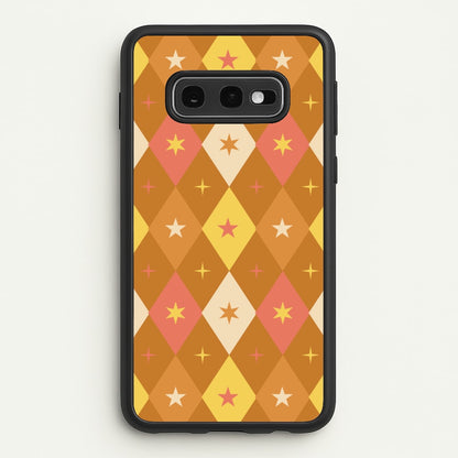 Retro Christmas Argyle Pattern Galaxy S10e Case