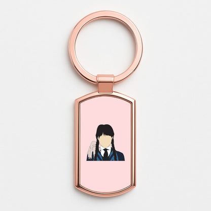 Wednesday And Thing Rose Gold Keyring