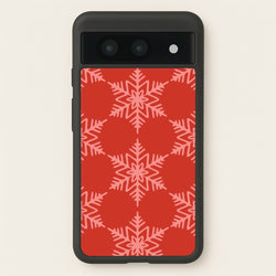 Red Giant Snowflakes Christmas Pattern Google Pixel 8a Case
