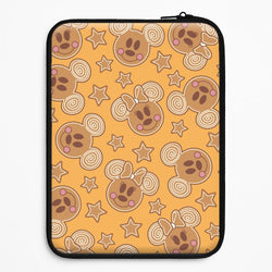 Cartoon Mouse Gingerbread Pattern Universal Laptop Sleeve