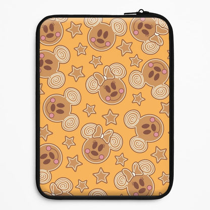 Cartoon Mouse Gingerbread Pattern Universal Laptop Sleeve