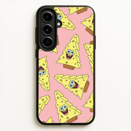 Christmas Tree Cartoon Sponge Pattern Galaxy A56 Case