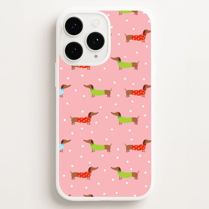 Christmas Jumpers Dachshund Pattern Phone Case for Apple iPhone, Samsung Galaxy, Huawei and Google Pixel