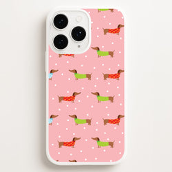 Christmas Jumpers Dachshund Pattern iPhone 16 Pro Case