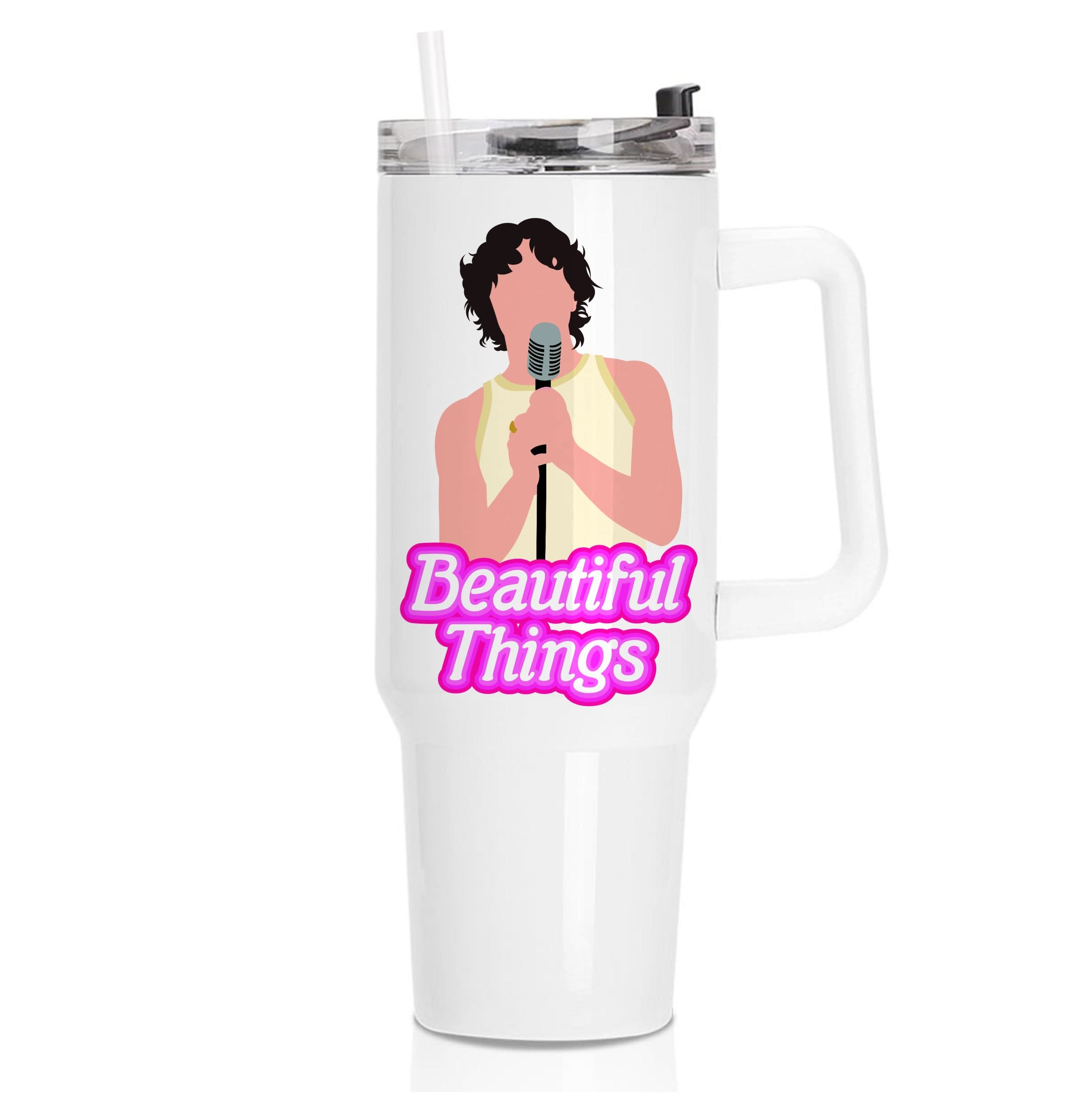 Neon Pink Beautiful Things Tumbler