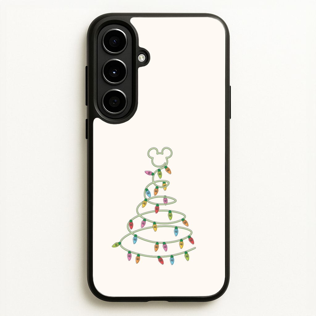 Cartoon Mouse Christmas Tree Lights Galaxy A56 Case