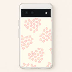 Flower Hearts Pattern Google Pixel 6a Case