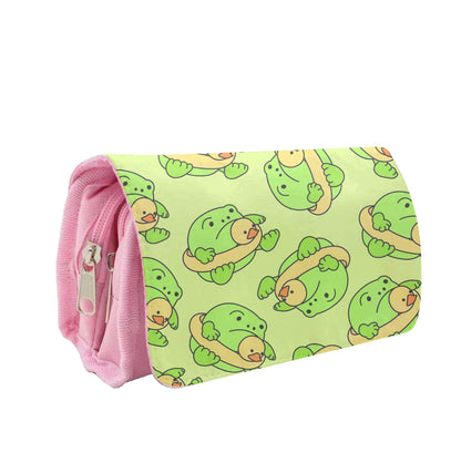 Frog Pattern - Plushy Pencil Case