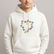 Cartoon Mouse Christmas Fairylights Heart Hoodie 4