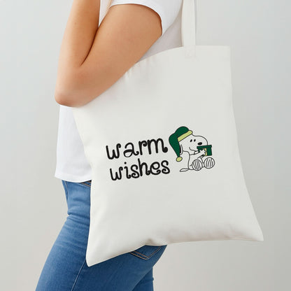 Cartoon Beagle Warm Wishes Shoulder Bag