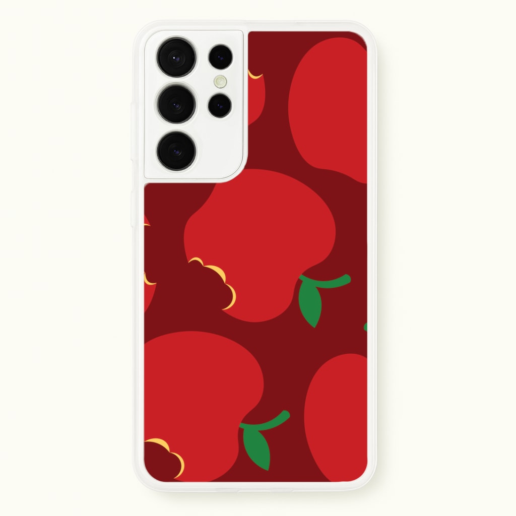 Teacher Apples Pattern Galaxy S21 Ultra Case