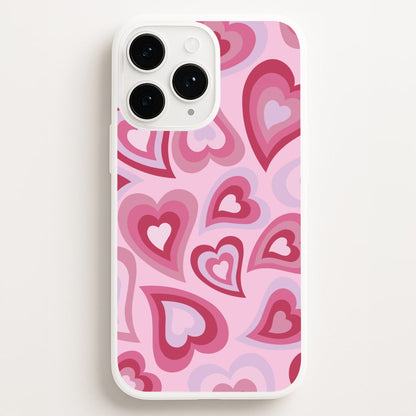 Pink Hearts - Trippy Patterns Phone Case for iPhone, Samsung Galaxy and Google Pixel