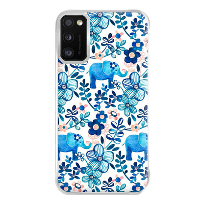 Elephant and Floral Pattern Phone Case