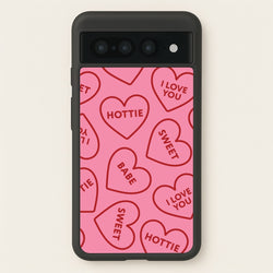 Quote Love Hearts Pattern Google Pixel 7 Pro Case
