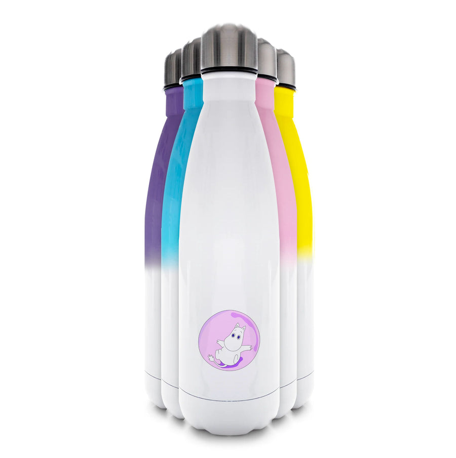 Moomin In A Pink Bubble  Water Bottle