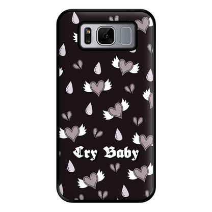 Cry Baby Monochrome Hearts Pattern Galaxy S8 Case