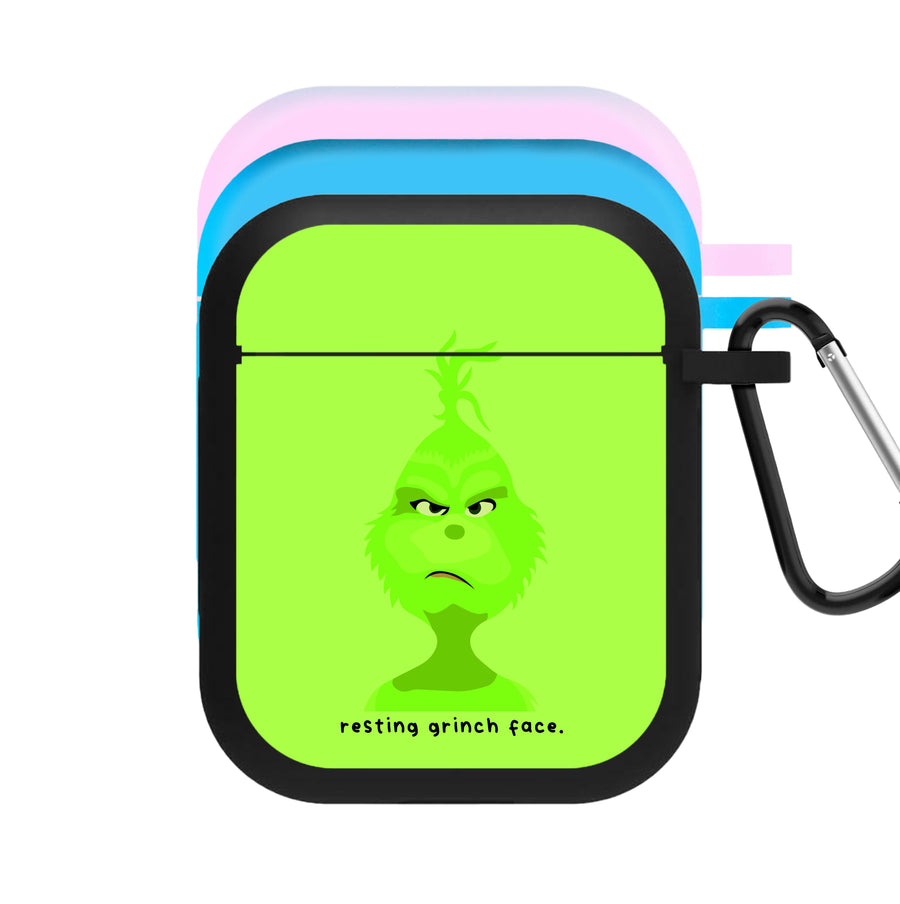 Resting Grinch Face - Grinch AirPods Case