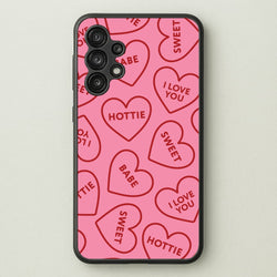 Quote Love Hearts Pattern Galaxy A13 Case