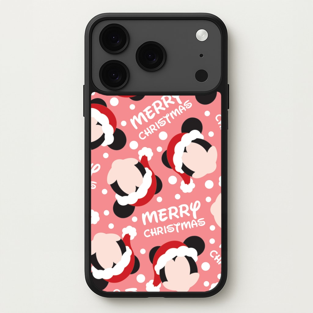 Merry Christmas Cartoon Mouse Pattern iPhone 17 Pro Max Case