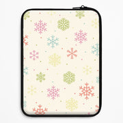Pastel Snowflakes Pattern Laptop Sleeve 1