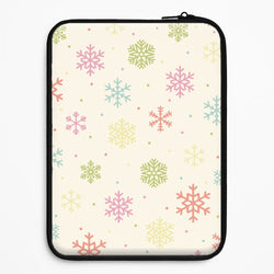 Pastel Snowflakes Pattern Universal Laptop Sleeve