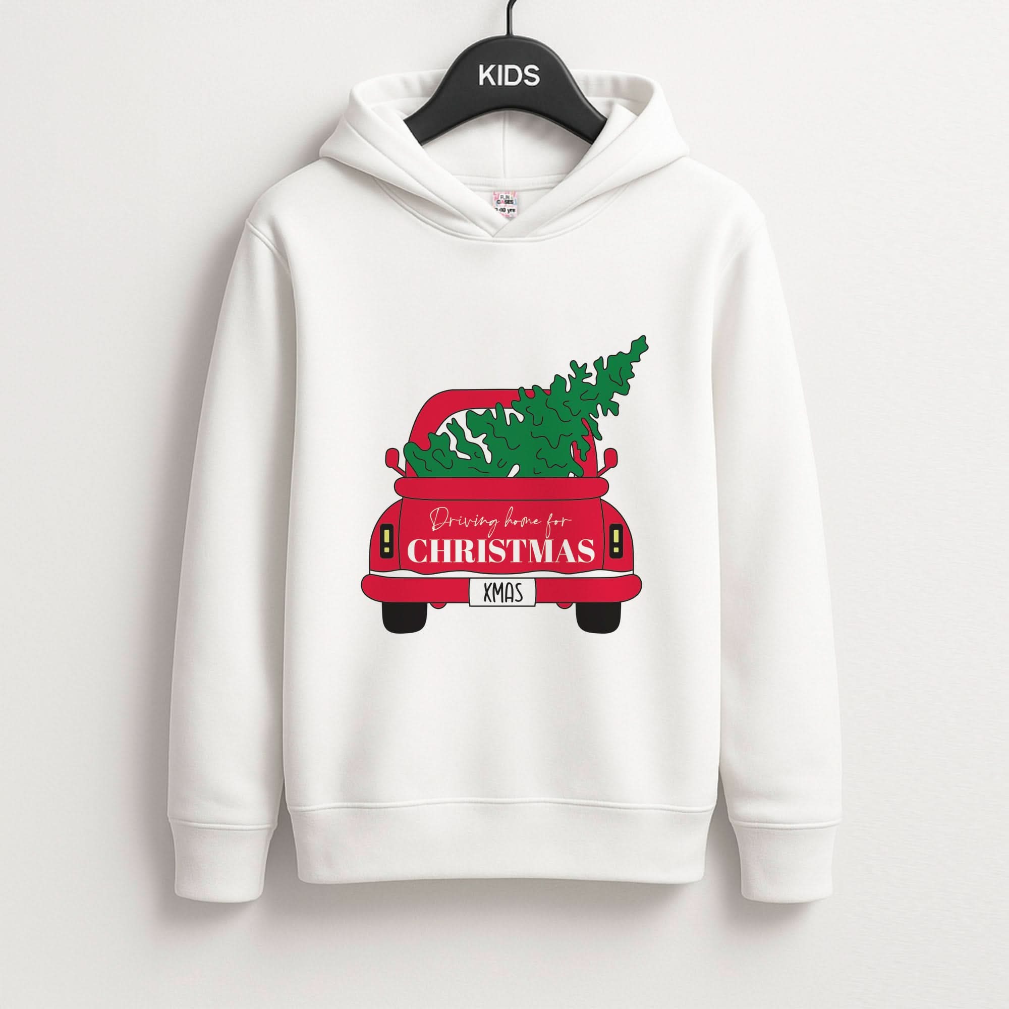 Driving Home For Christmas Truck Kids Hoodie